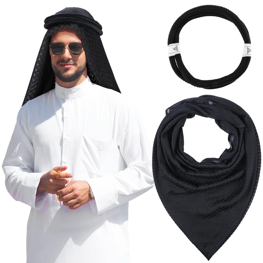 6175 Arab Shemagh Muslim Keffiyeh Head Wrap Scarf Arabic Tactical Desert